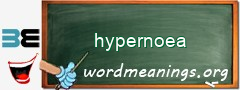 WordMeaning blackboard for hypernoea